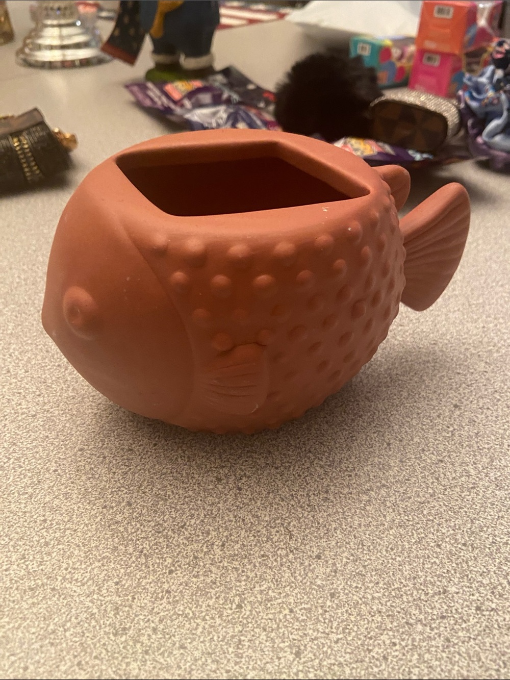 Fish hand soap holder